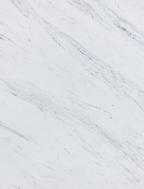 Bliss White sample: white with fine grey diagonal veining