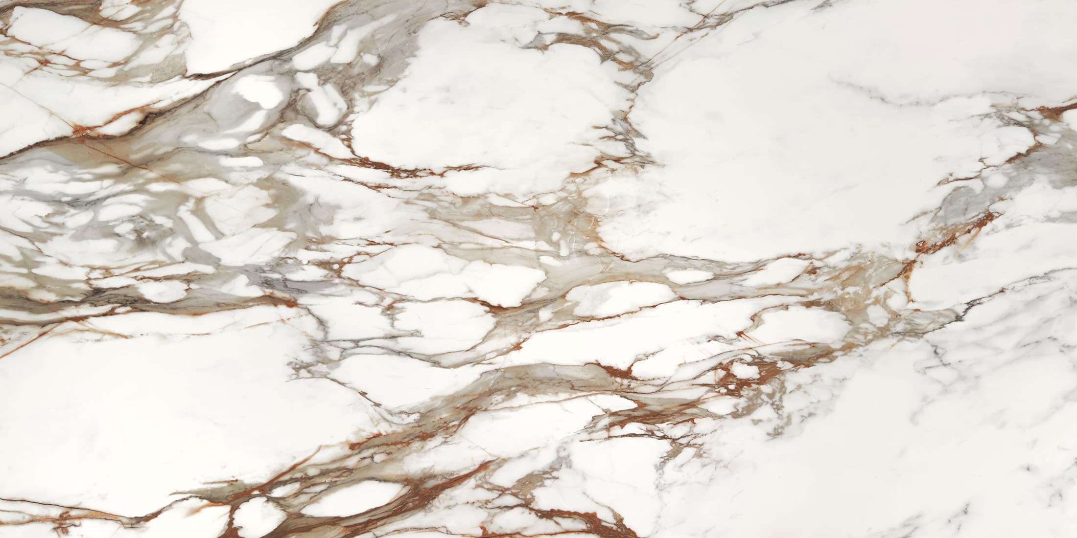 Essential Gold slab: white with brown and gold veining