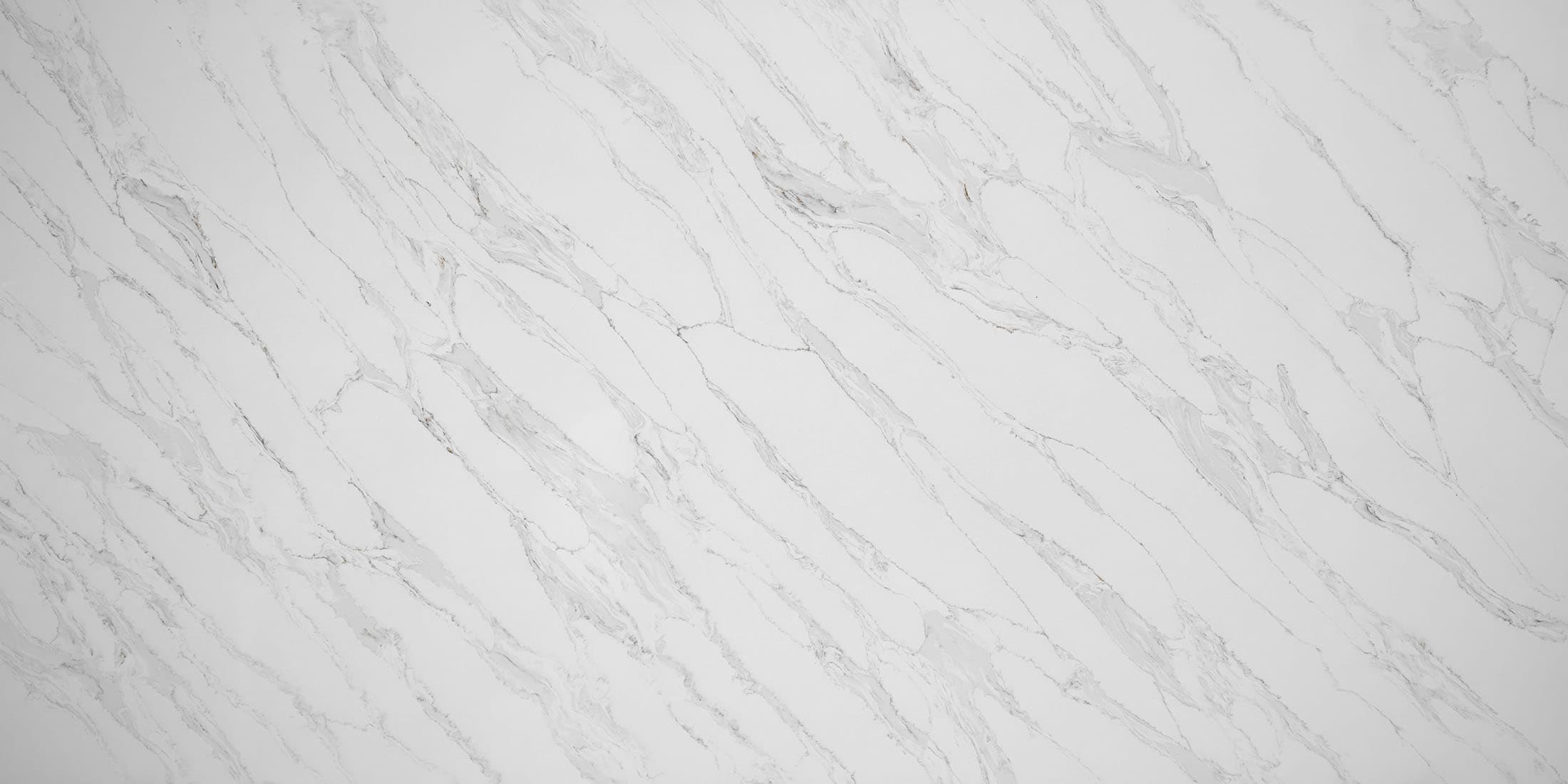 Ionian White slab: white with soft grey diagonal veining